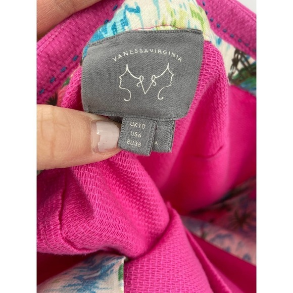 ANTHROPOLOGIE Vanessa Virginia Pink A-Line Mini Skirt Size 6 - Picture 4 of 5